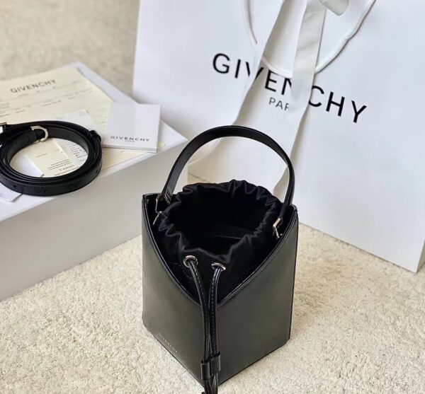 Givenchy Mini Cut Out Bucket Bag Black For Women, Women's Handbags, Shoulder Bags 6.3in/16cm GVC BB50NRB1GV-001