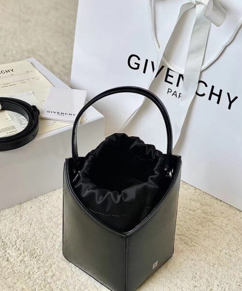 Givenchy Mini Cut Out Bucket Bag Black For Women, Women's Handbags, Shoulder Bags 6.3in/16cm GVC BB50NRB1GV-001
