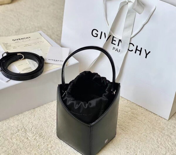 Givenchy Mini Cut Out Bucket Bag Black For Women, Women's Handbags, Shoulder Bags 6.3in/16cm GVC BB50NRB1GV-001