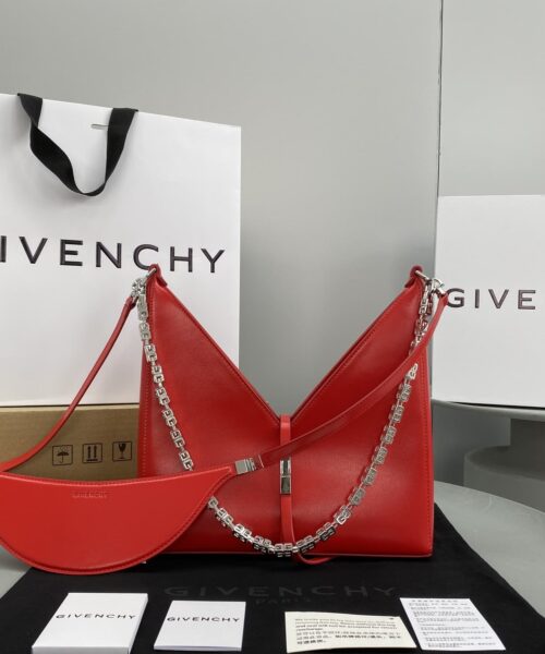 Givenchy Small Cut Out Bag Red For Women, Women's Handbags, Shoulder Bags 10.6in/27cm GVC