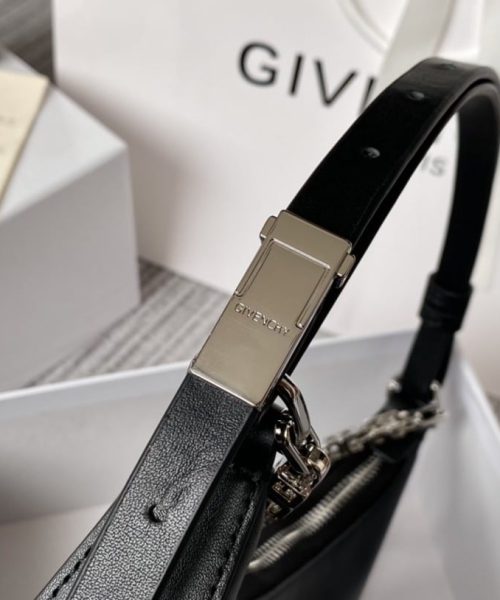 Givenchy Small Moon Cut Out Bag Black For Women, Women's Handbags, Shoulder Bags 9.8in/25cm GVC BB50LGB1A4-001