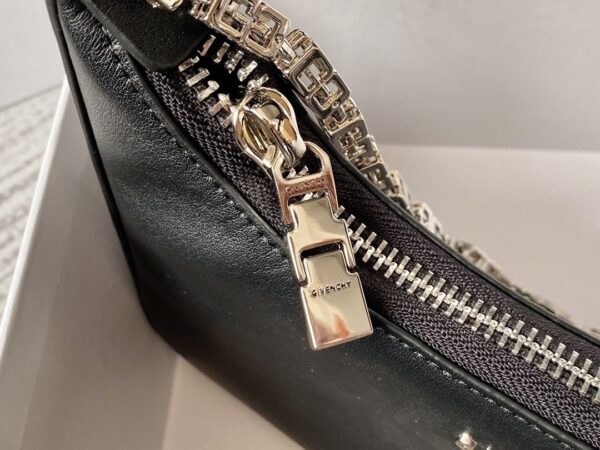 Givenchy Small Moon Cut Out Bag Black For Women, Women's Handbags, Shoulder Bags 9.8in/25cm GVC BB50LGB1A4-001