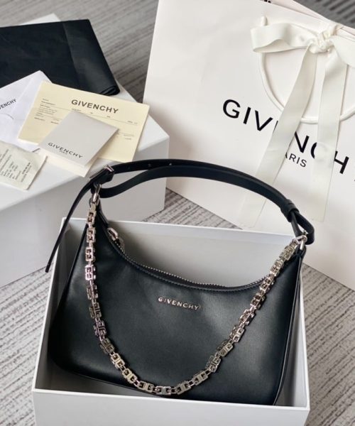 Givenchy Small Moon Cut Out Bag Black For Women, Women's Handbags, Shoulder Bags 9.8in/25cm GVC BB50LGB1A4-001