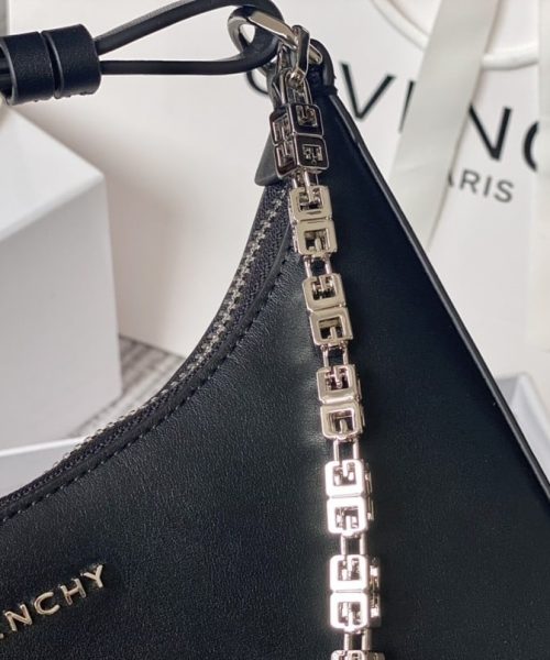 Givenchy Small Moon Cut Out Bag Black For Women, Women's Handbags, Shoulder Bags 9.8in/25cm GVC BB50LGB1A4-001
