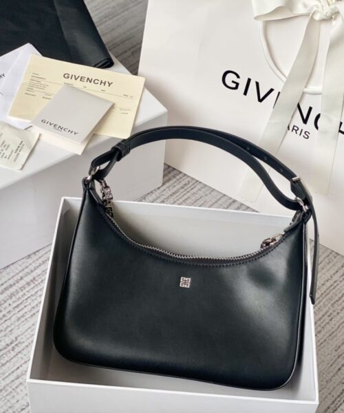 Givenchy Small Moon Cut Out Bag Black For Women, Women's Handbags, Shoulder Bags 9.8in/25cm GVC BB50LGB1A4-001