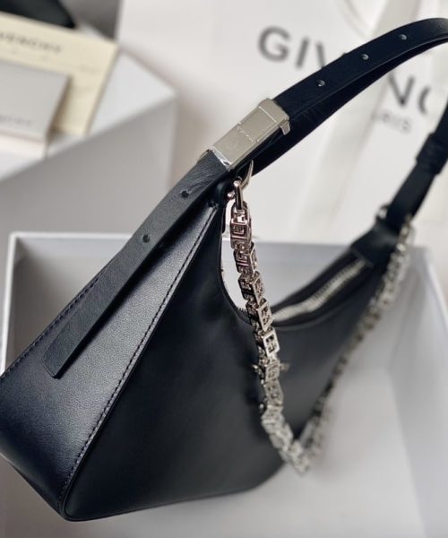 Givenchy Small Moon Cut Out Bag Black For Women, Women's Handbags, Shoulder Bags 9.8in/25cm GVC BB50LGB1A4-001