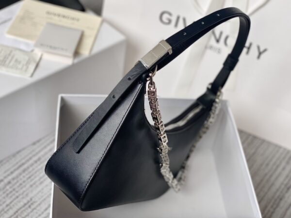 Givenchy Small Moon Cut Out Bag Black For Women, Women's Handbags, Shoulder Bags 9.8in/25cm GVC BB50LGB1A4-001