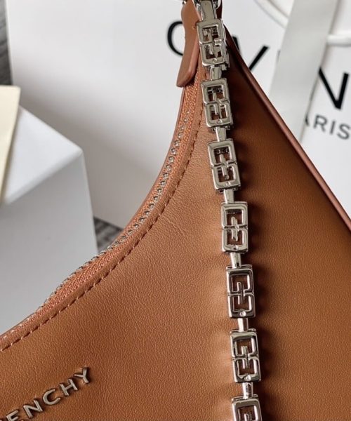 Givenchy Small Moon Cut Out Bag Caramel Brown For Women, Women's Handbags, Shoulder Bags 9.8in/25cm GVC