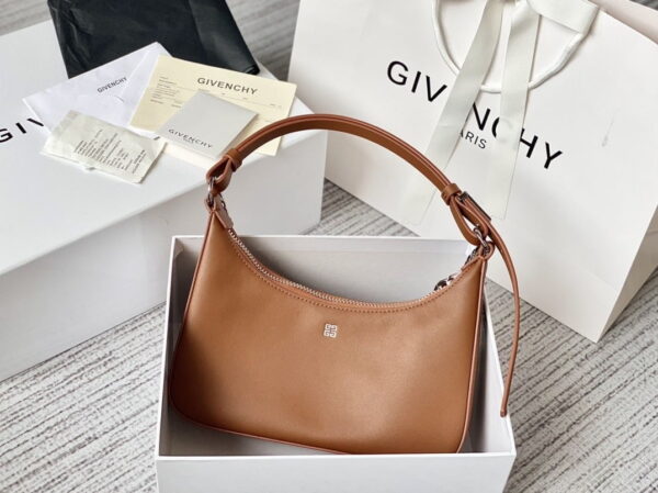 Givenchy Small Moon Cut Out Bag Caramel Brown For Women, Women's Handbags, Shoulder Bags 9.8in/25cm GVC