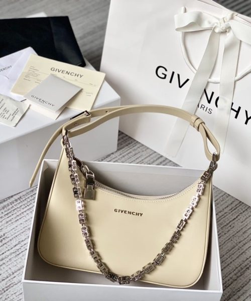 Givenchy Small Moon Cut Out Bag Cream For Women, Women's Handbags, Shoulder Bags 9.8in/25cm GVC