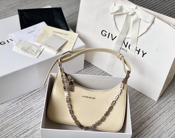 Givenchy Small Moon Cut Out Bag Cream For Women, Women's Handbags, Shoulder Bags 9.8in/25cm GVC