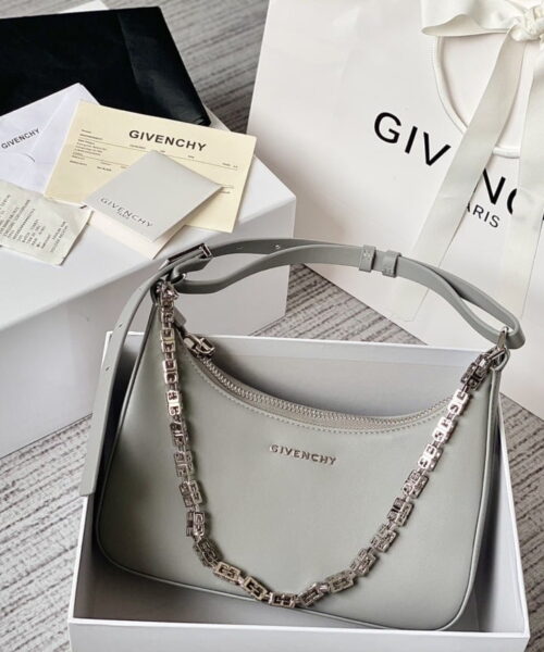 Givenchy Small Moon Cut Out Bag Grey For Women, Women's Handbags, Shoulder Bags 9.8in/25cm GVC