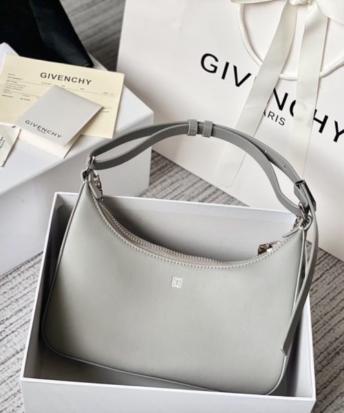 Givenchy Small Moon Cut Out Bag Grey For Women, Women's Handbags, Shoulder Bags 9.8in/25cm GVC