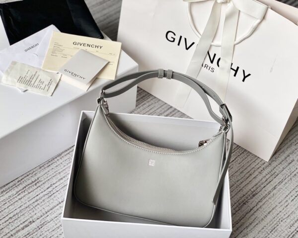 Givenchy Small Moon Cut Out Bag Grey For Women, Women's Handbags, Shoulder Bags 9.8in/25cm GVC