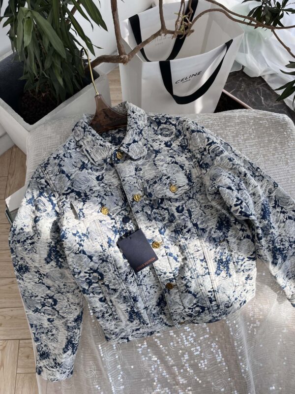 Gold Tone LV Buttons Jacket Multicolor For Women