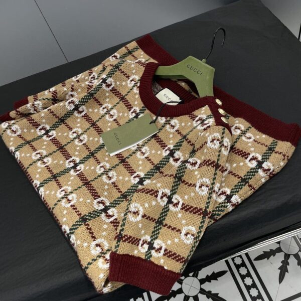 Gold Toned Vintage Button Dress Brown For Women