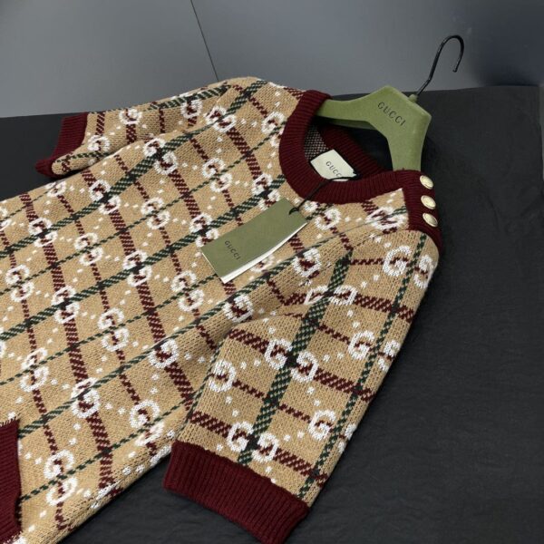 Gold Toned Vintage Button Dress Brown For Women