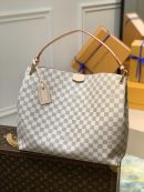 1:1 Replica Louis Vuitton LV Graceful MM Damier Azur Canvas Exclusive Bag For Women N42233 - 16.1in/ 41cm
