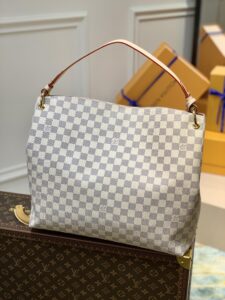 1:1 Replica Louis Vuitton LV Graceful MM Damier Azur Canvas Exclusive Bag For Women N42233 - 16.1in/ 41cm