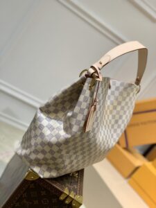 1:1 Replica Louis Vuitton LV Graceful MM Damier Azur Canvas Exclusive Bag For Women N42233 - 16.1in/ 41cm