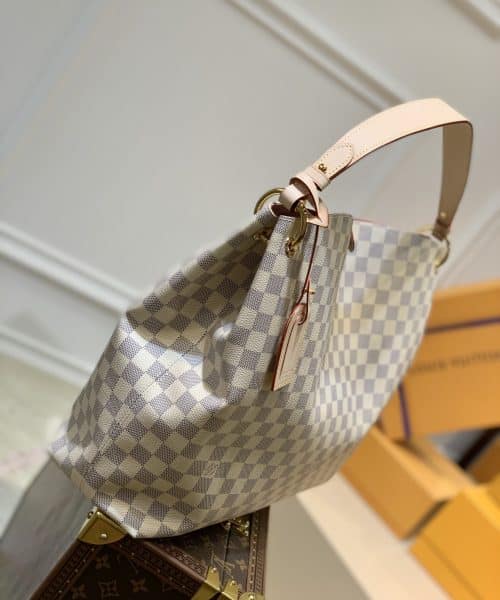 1:1 Replica Louis Vuitton LV Graceful MM Damier Azur Canvas Exclusive Bag For Women N42233 - 16.1in/ 41cm