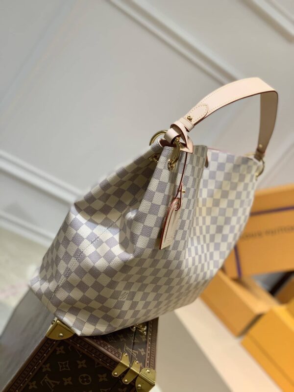 1:1 Replica Louis Vuitton LV Graceful MM Damier Azur Canvas Exclusive Bag For Women N42233 - 16.1in/ 41cm