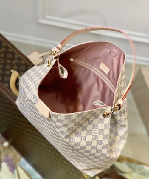 1:1 Replica Louis Vuitton LV Graceful MM Damier Azur Canvas Exclusive Bag For Women N42233 - 16.1in/ 41cm