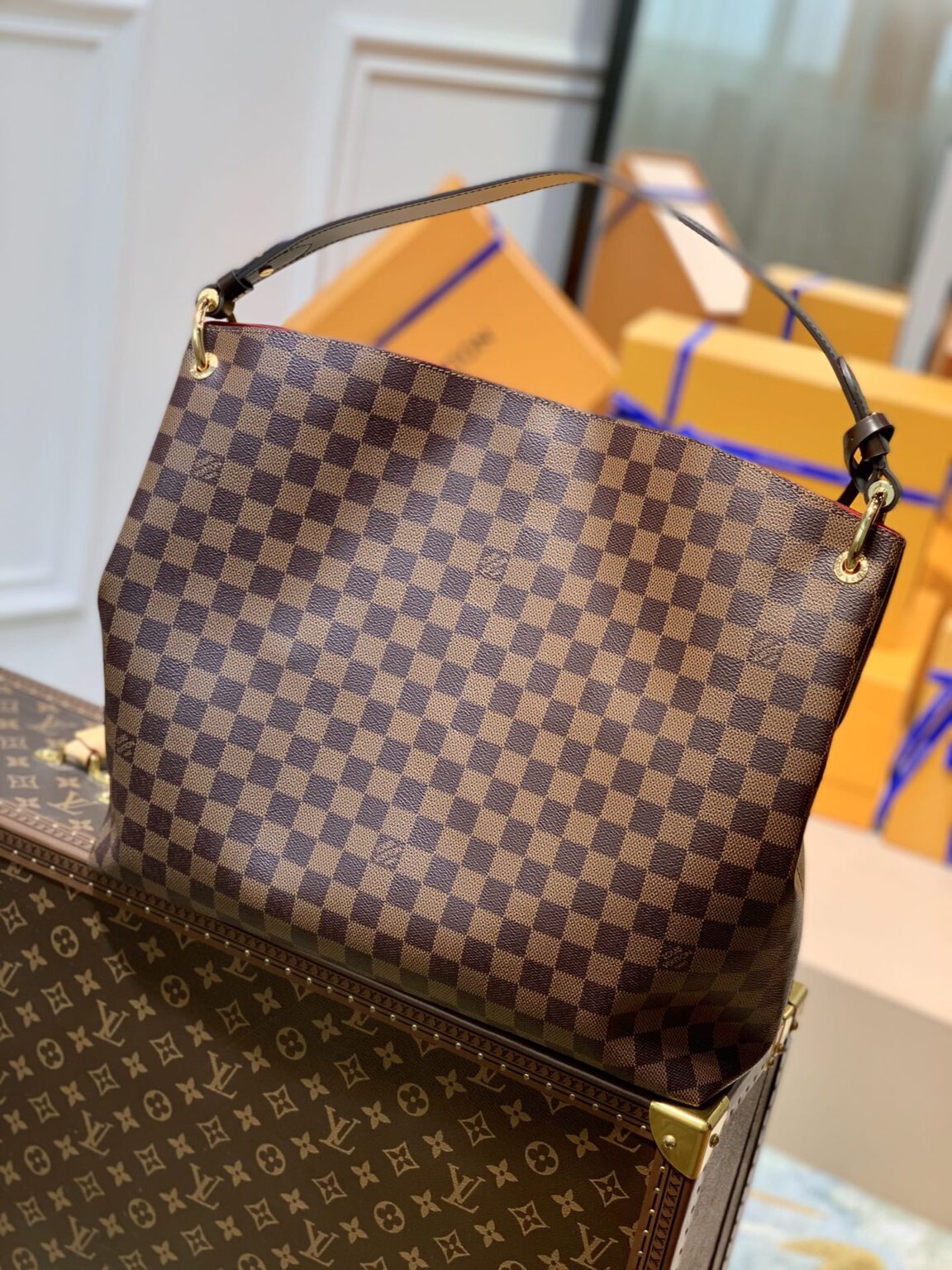 1:1 Replica Louis Vuitton LV Graceful MM Damier Ebene Canvas Exclusive Bag For Women N44045 - 16.1in/ 41cm - Image 3