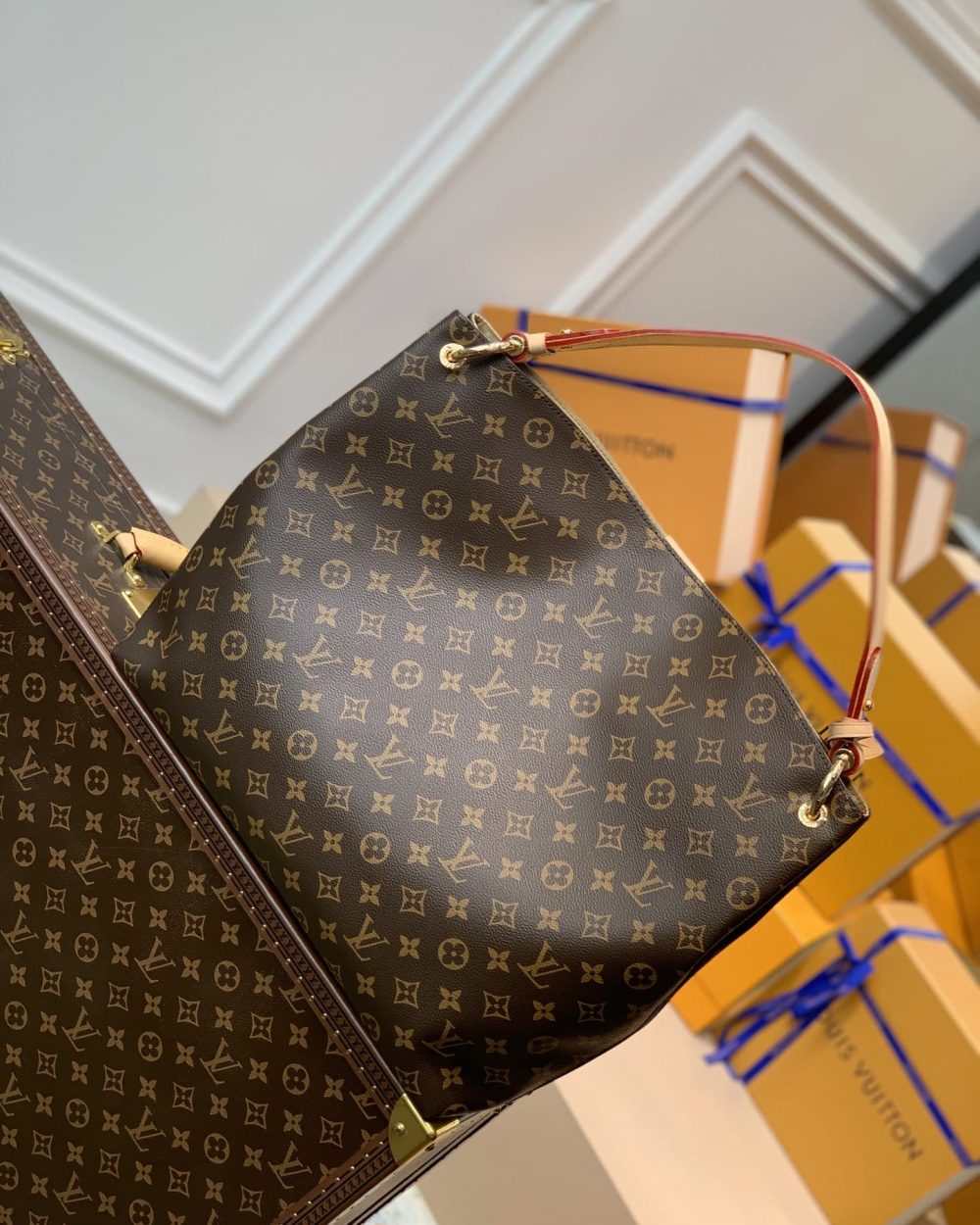 1:1 Replica Louis Vuitton LV Graceful MM Monogram Canvas Exclusive Bag For Women M43704 - 16.1in/ 41cm