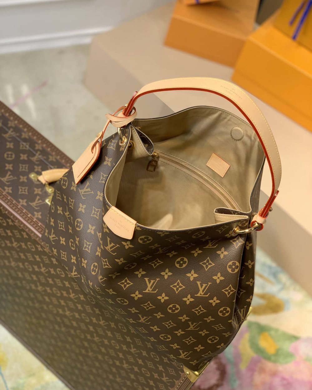 1:1 Replica Louis Vuitton LV Graceful MM Monogram Canvas Exclusive Bag For Women M43704 - 16.1in/ 41cm