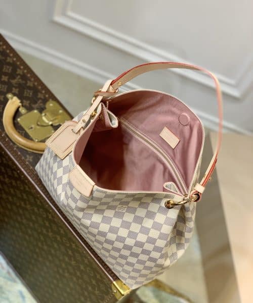 1:1 Replica Louis Vuitton LV Graceful PM Damier Azur Canvas Exclusive Bag For Women N42249 - 13.8in/ 35cm