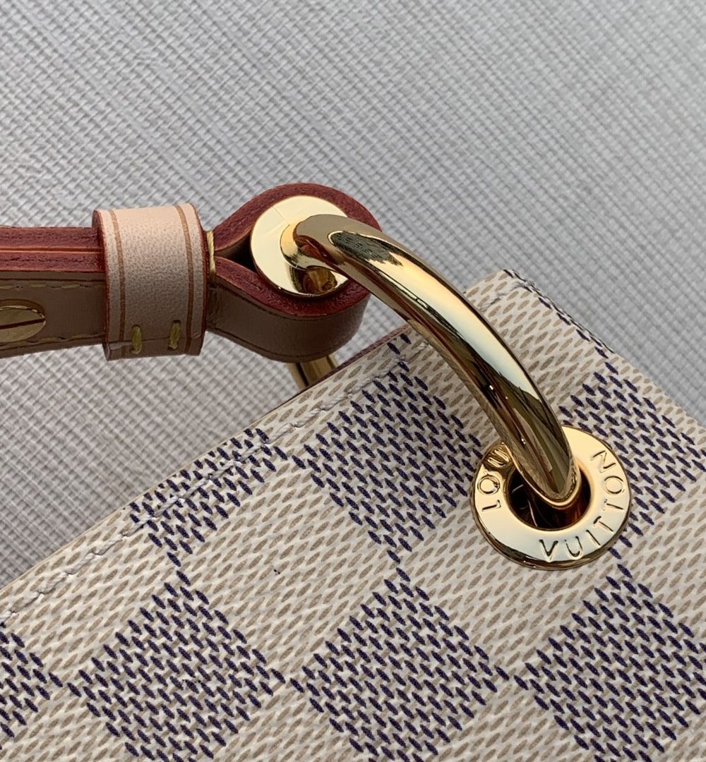 1:1 Replica Louis Vuitton LV Graceful PM Damier Azur Canvas Exclusive Bag For Women N42249 - 13.8in/ 35cm