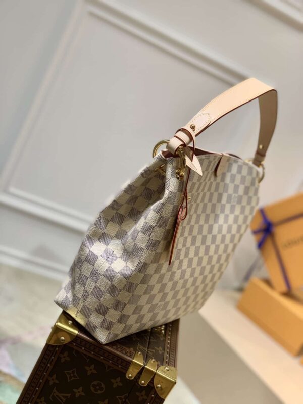 1:1 Replica Louis Vuitton LV Graceful PM Damier Azur Canvas Exclusive Bag For Women N42249 - 13.8in/ 35cm