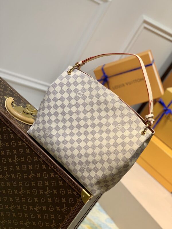 1:1 Replica Louis Vuitton LV Graceful PM Damier Azur Canvas Exclusive Bag For Women N42249 - 13.8in/ 35cm
