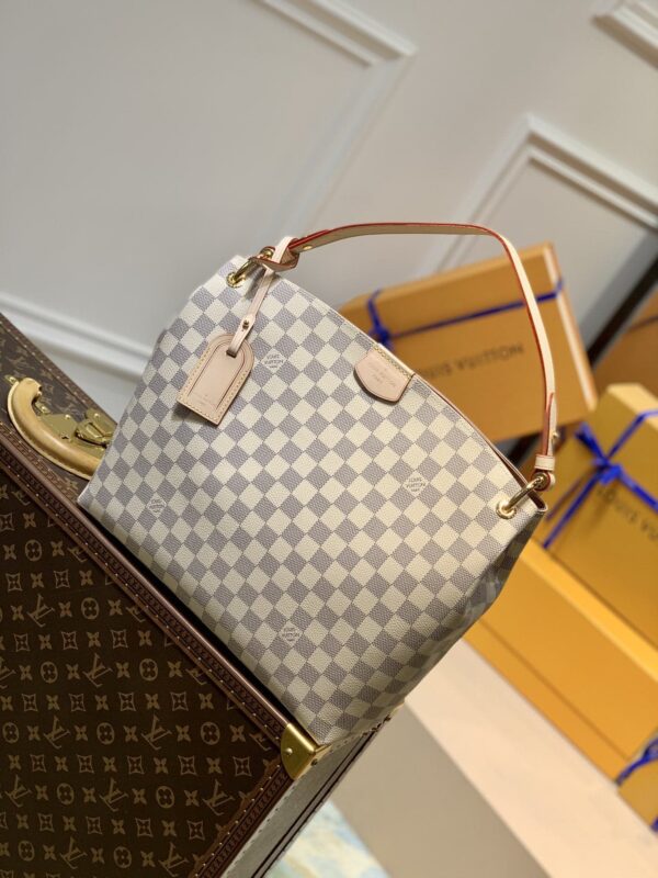 1:1 Replica Louis Vuitton LV Graceful PM Damier Azur Canvas Exclusive Bag For Women N42249 - 13.8in/ 35cm