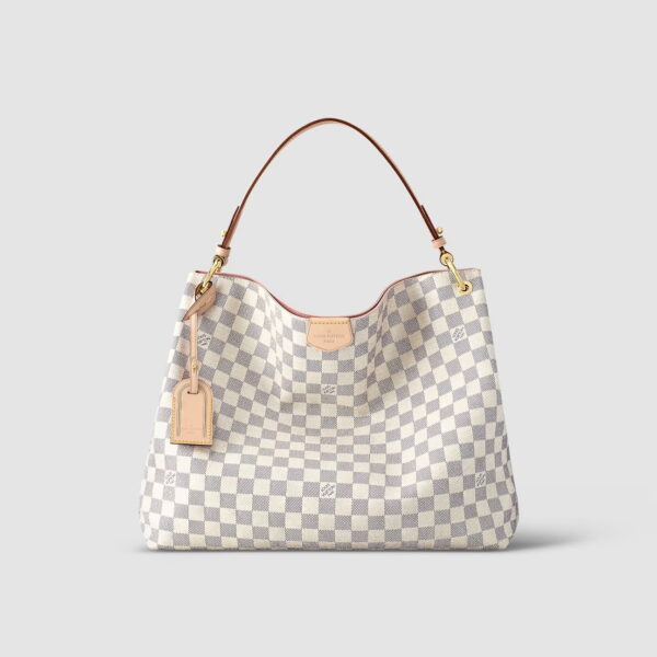 1:1 Replica Louis Vuitton LV Graceful PM Damier Azur Canvas Exclusive Bag For Women N42249 - 13.8in/ 35cm