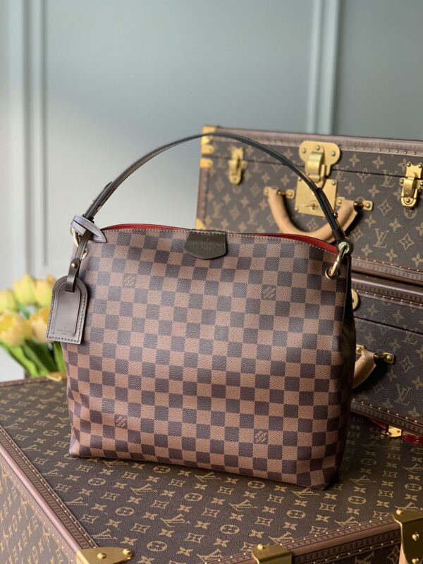 1:1 Replica Louis Vuitton LV Graceful PM Damier Ebene Canvas Exclusive Bag For Women N44044 - 13.8in/ 35cm
