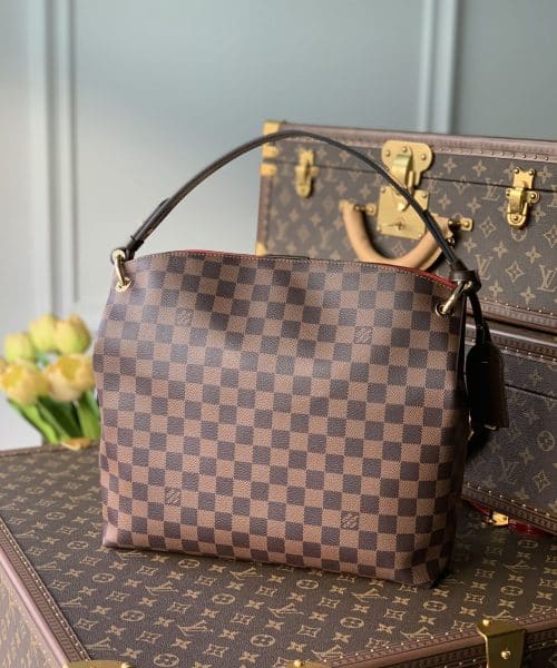 1:1 Replica Louis Vuitton LV Graceful PM Damier Ebene Canvas Exclusive Bag For Women N44044 - 13.8in/ 35cm