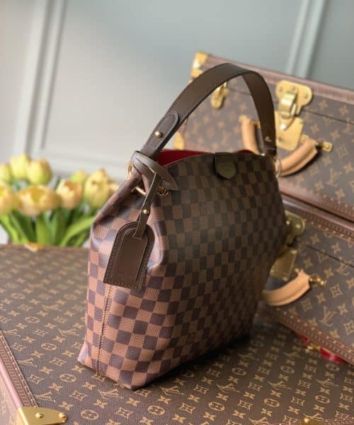 1:1 Replica Louis Vuitton LV Graceful PM Damier Ebene Canvas Exclusive Bag For Women N44044 - 13.8in/ 35cm