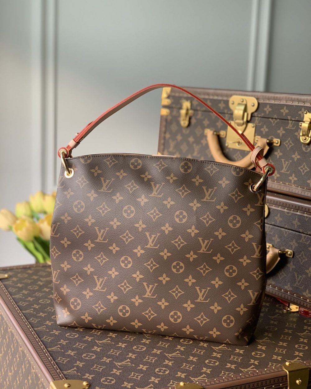 1:1 Replica Louis Vuitton LV Graceful PM Monogram Canvas Exclusive Bag For Women M43701 - 13.8in/ 35cm