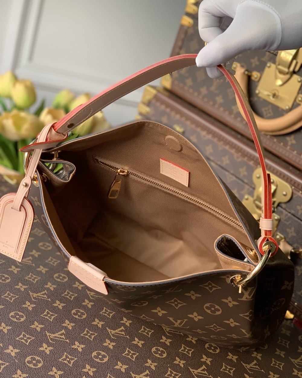 1:1 Replica Louis Vuitton LV Graceful PM Monogram Canvas Exclusive Bag For Women M43701 - 13.8in/ 35cm