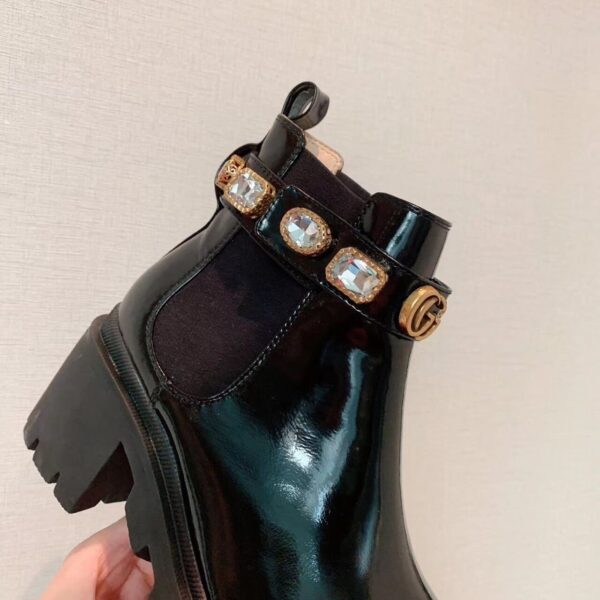 Gucci Ankle Boot With Belt Black For Women GG 550036 DKS00 1000