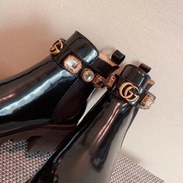 Gucci Ankle Boot With Belt Black For Women GG 550036 DKS00 1000
