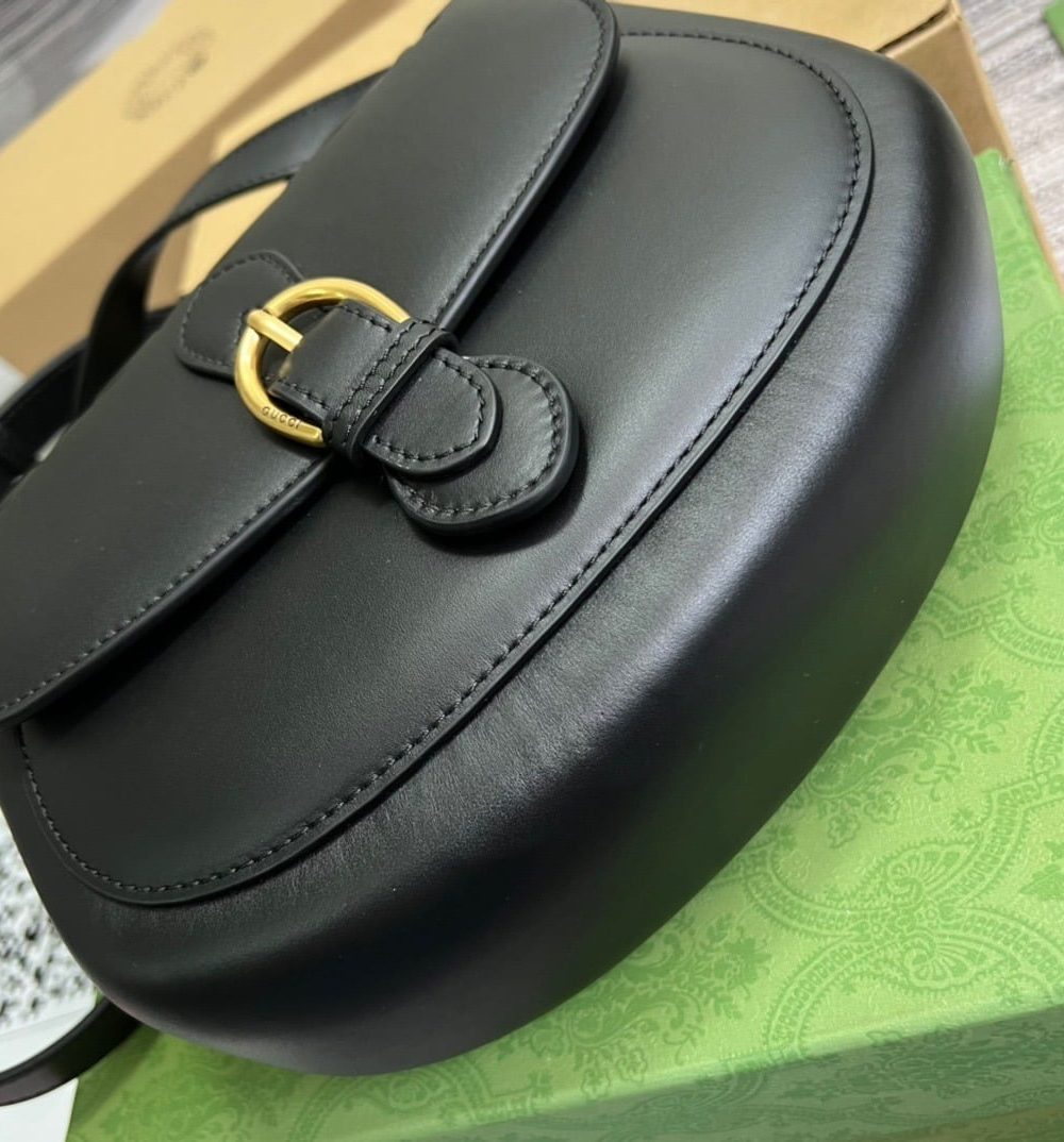 1:1 Replica Gucci Aria Shoulder Bag Black For Women, Women's Bags 10.2in/25cm GG