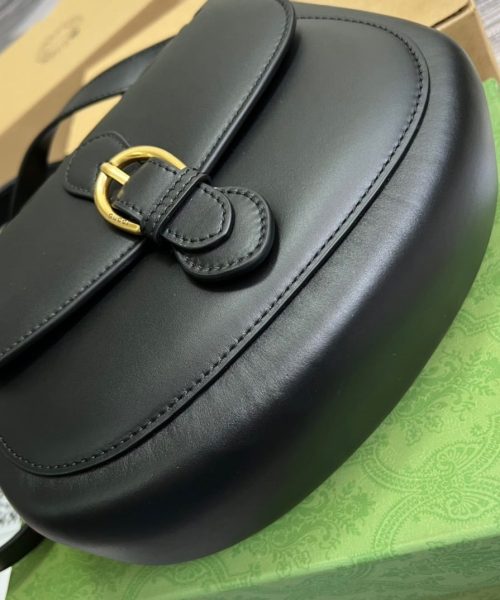 1:1 Replica Gucci Aria Shoulder Bag Black For Women, Women's Bags 10.2in/25cm GG