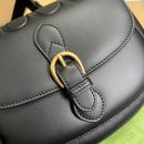 1:1 Replica Gucci Aria Shoulder Bag Black For Women, Women's Bags 10.2in/25cm GG