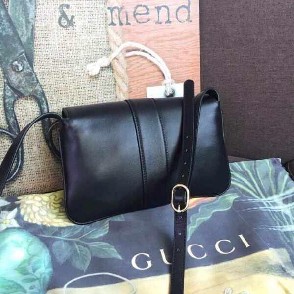 1:1 Replica Gucci Arli Shoulder Bag Black For Women 10in/26cm 550129 0V10G 1000
