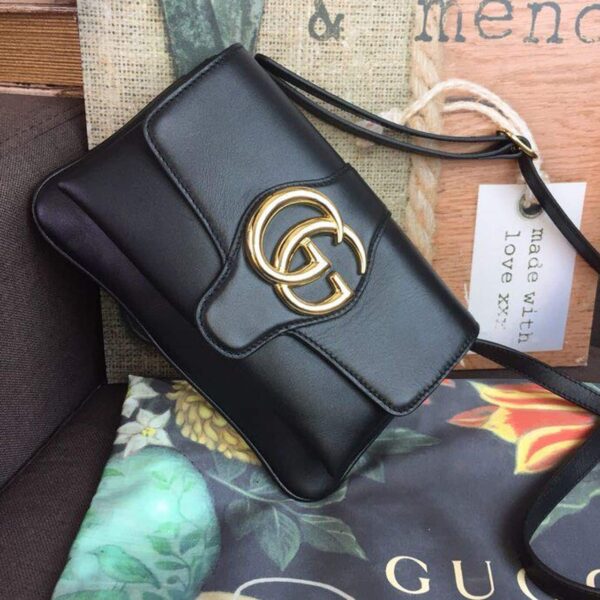 1:1 Replica Gucci Arli Shoulder Bag Black For Women 10in/26cm 550129 0V10G 1000