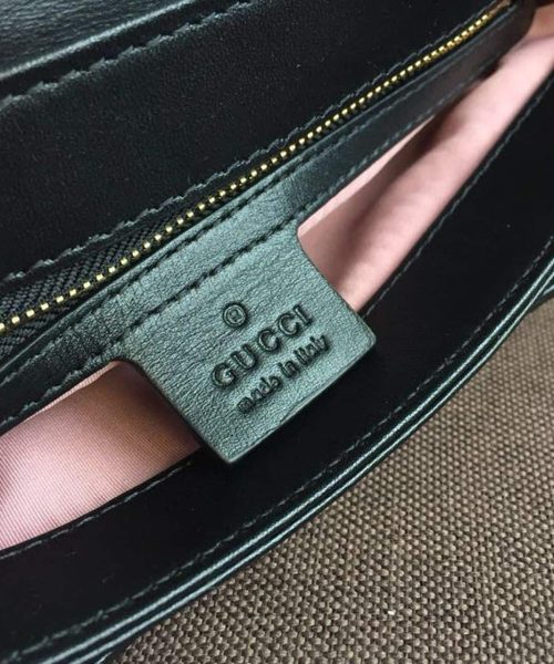 1:1 Replica Gucci Arli Shoulder Bag Black For Women 10in/26cm 550129 0V10G 1000