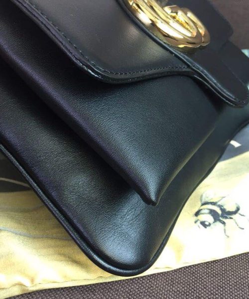 1:1 Replica Gucci Arli Shoulder Bag Black For Women 10in/26cm 550129 0V10G 1000
